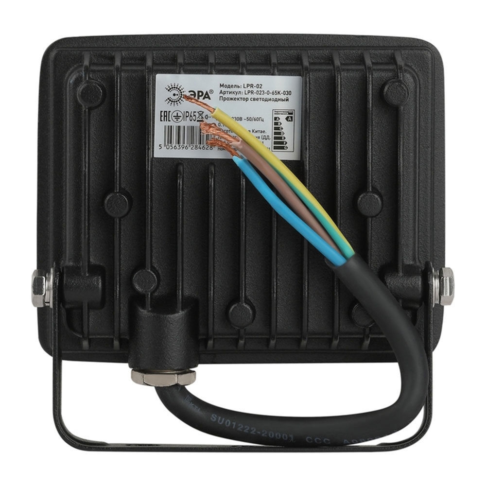 Прожектор светодиодный Эра LPR-02 6500К 30 Вт IP65 черный