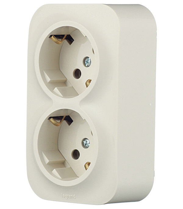 Розетка Legrand Quteo накладная слоновая кость (782263)