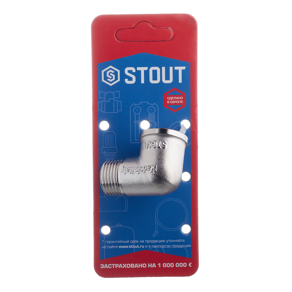 Угол Stout 1/2 ВР(г) х 1/2 НР(ш) латунный (SFT-0012-000012)
