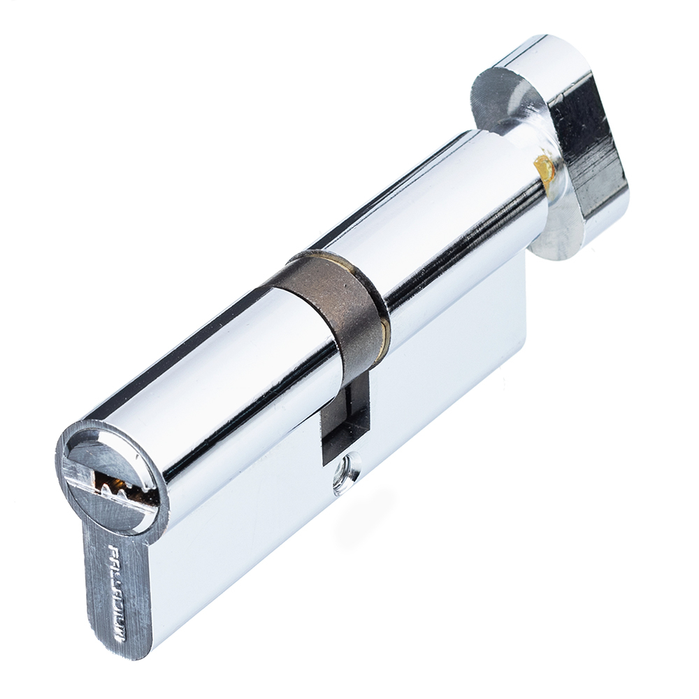 Цилиндр Palladium C BK CP 80 40х40 мм ключ/вертушка хром