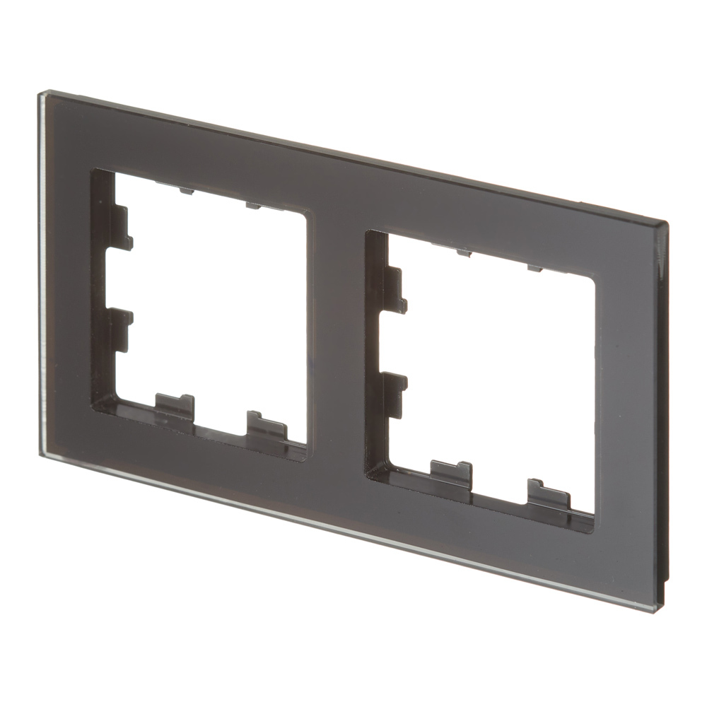 Рамка Systeme Electric AtlasDesign Nature двухместная черная (ATN321002)