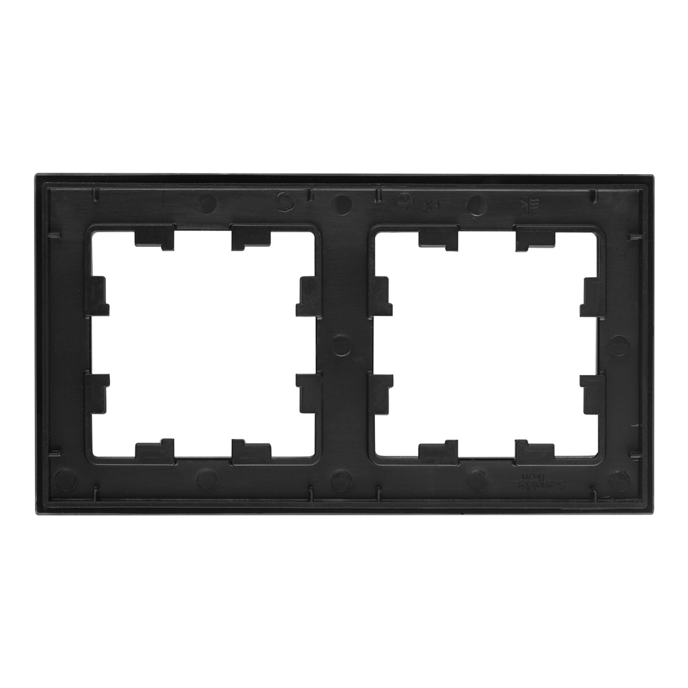 Рамка Systeme Electric AtlasDesign Nature двухместная черная (ATN321002)