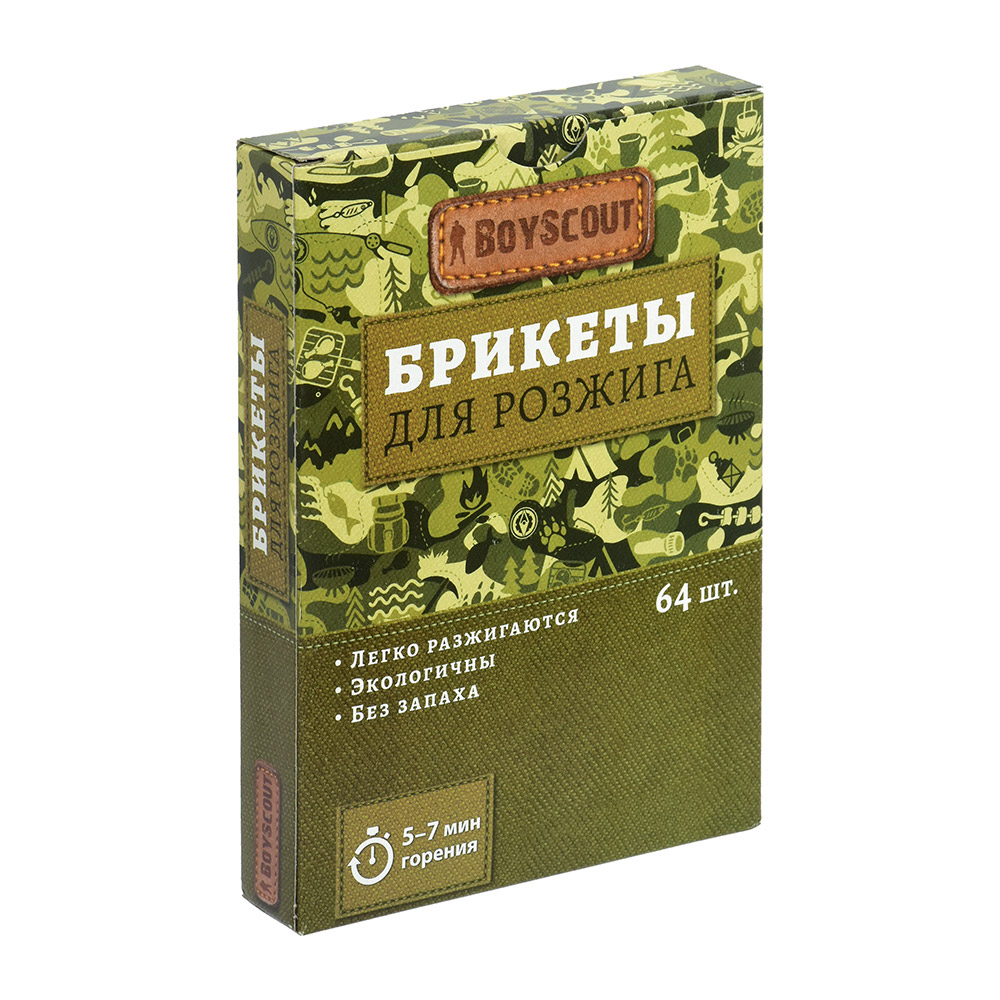Брикет для розжига Boyscout длительного горения (2 листа)