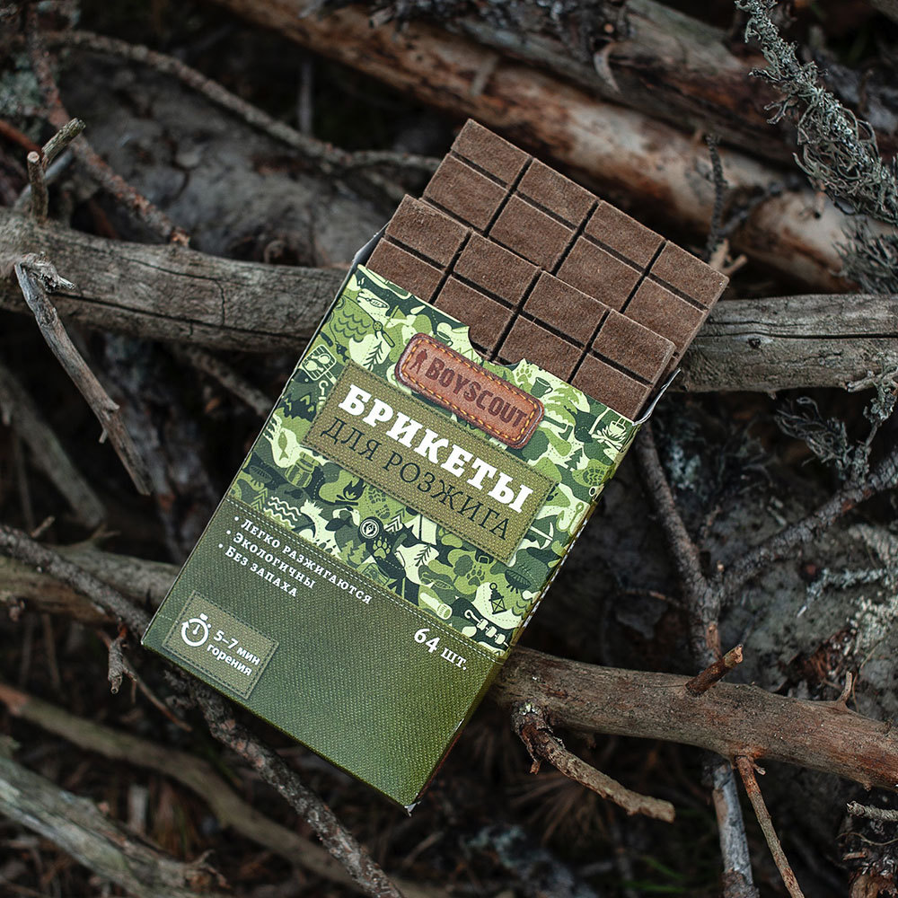 Брикет для розжига Boyscout длительного горения (2 листа)