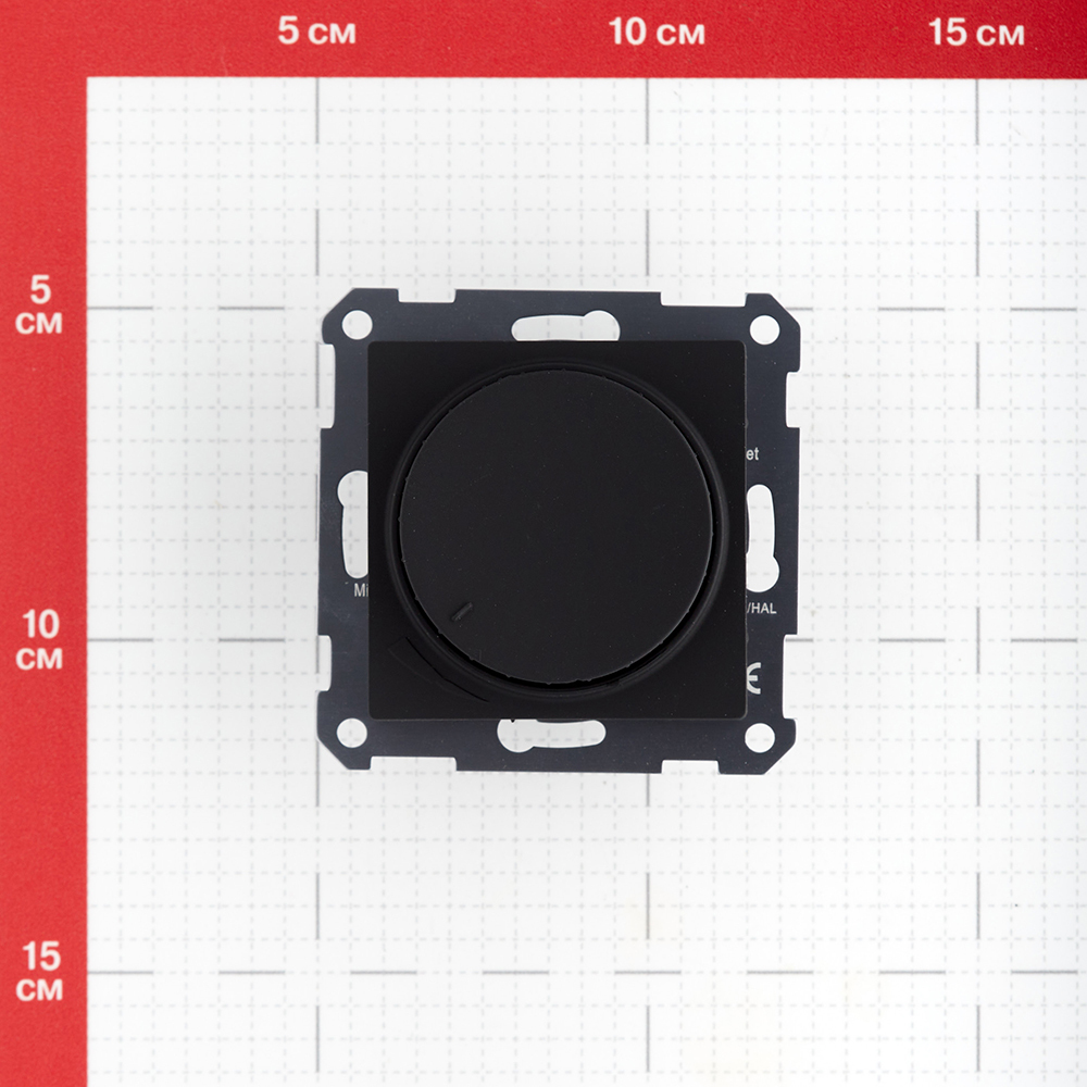 Диммер Systeme Electric AtlasDesign поворотно-нажимной встраиваемый карбон (ATN001023)