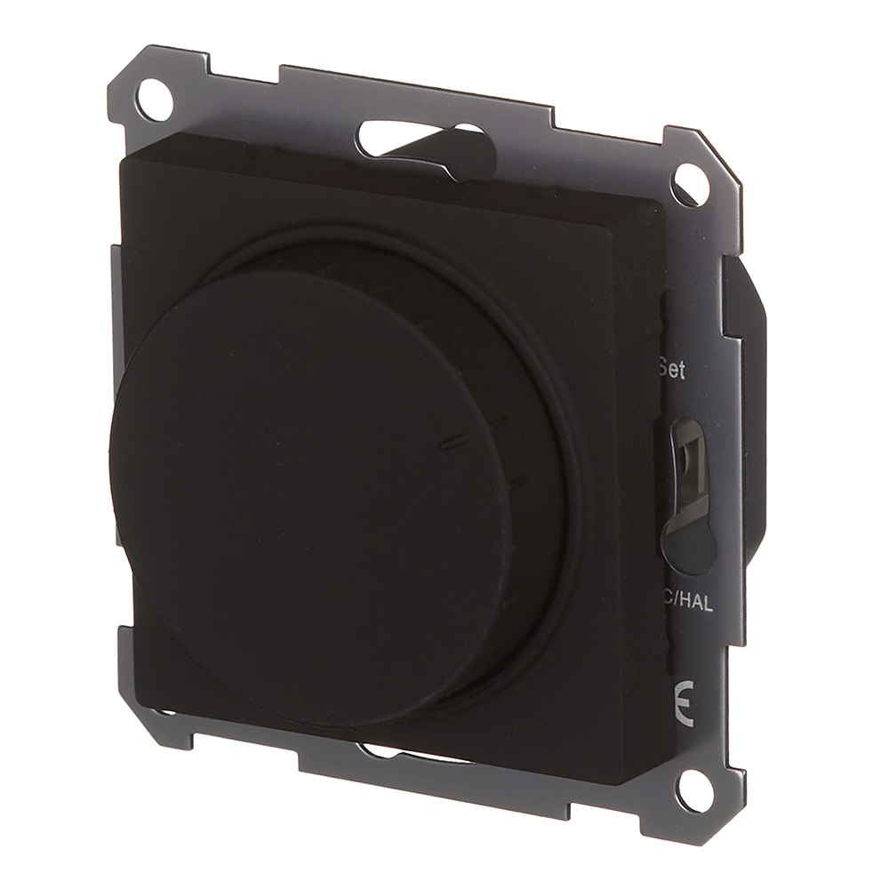 Диммер Systeme Electric AtlasDesign поворотно-нажимной встраиваемый карбон (ATN001023)