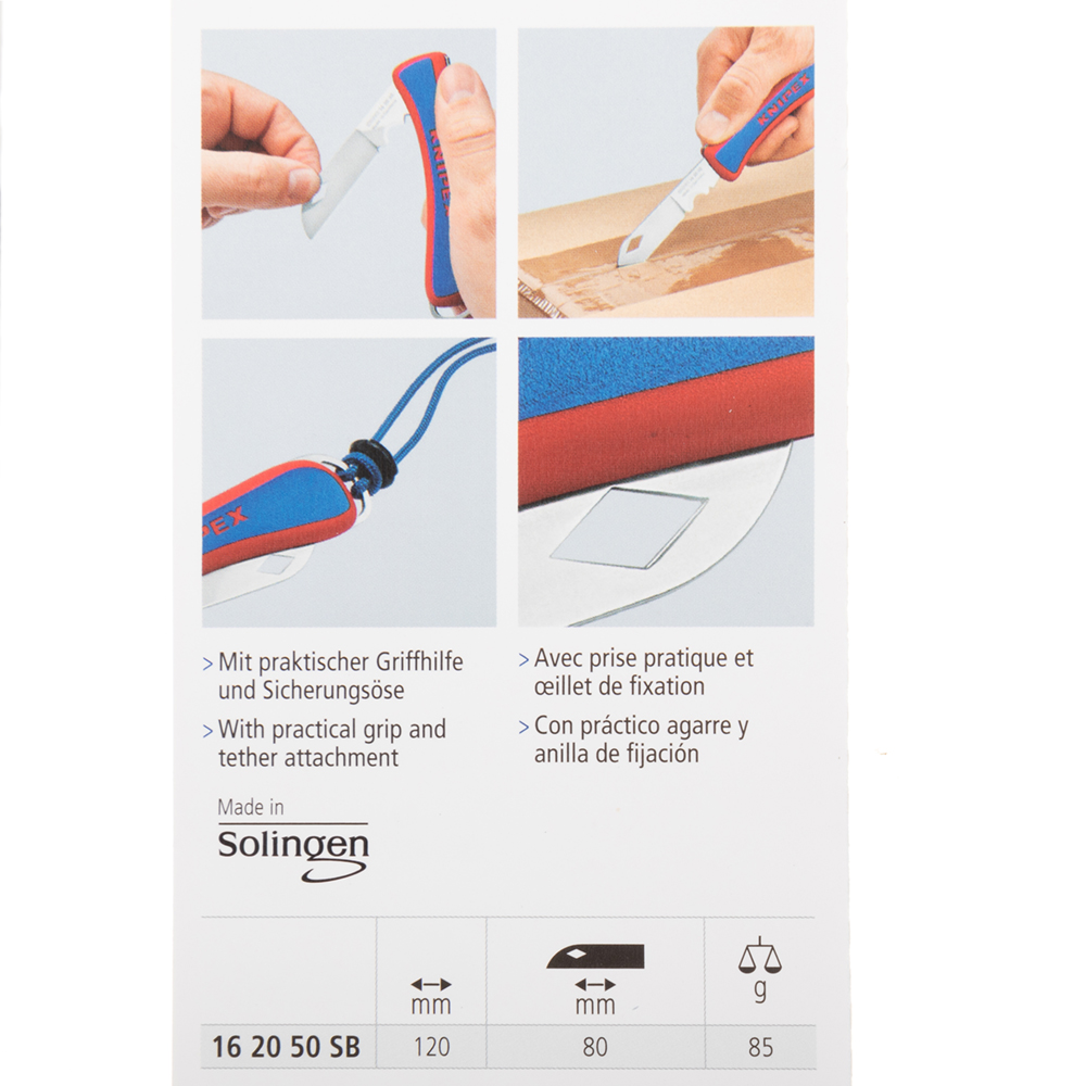 Нож 120 мм Knipex складной универсальный (KN-162050SB)