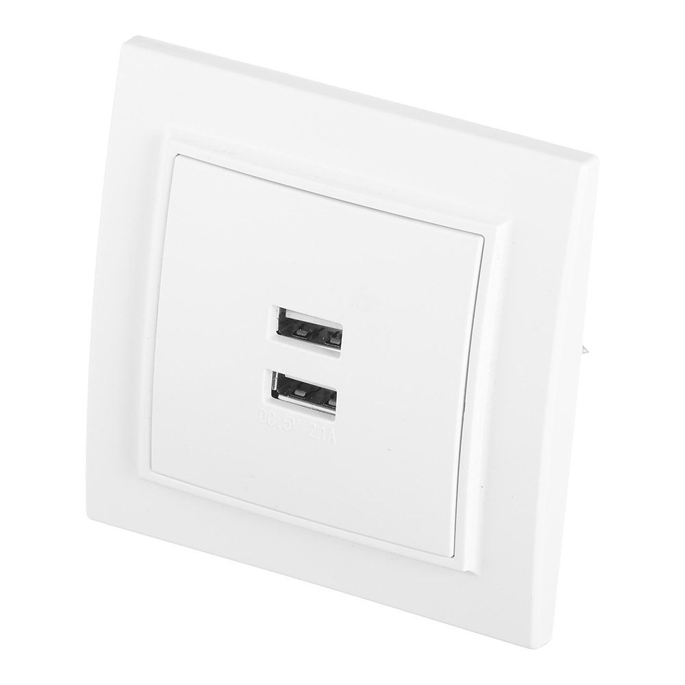 Розетка USB EKF Минск встраиваемая белая 2хUSB-А (ERR-2USB-100)