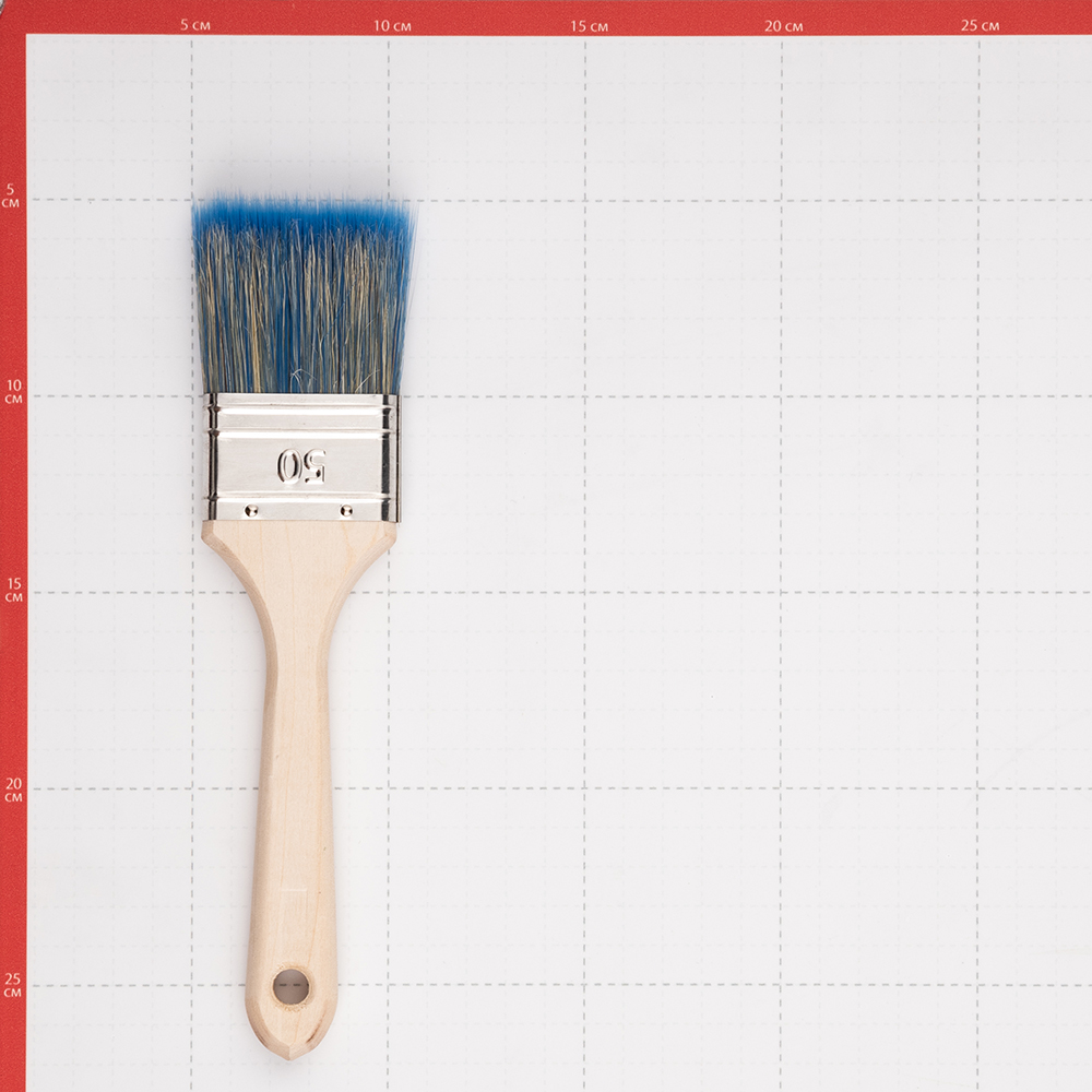 Кисть плоская смешанная щетина деревянная ручка Wenzo Wood 50х14 мм для красок на водной основе