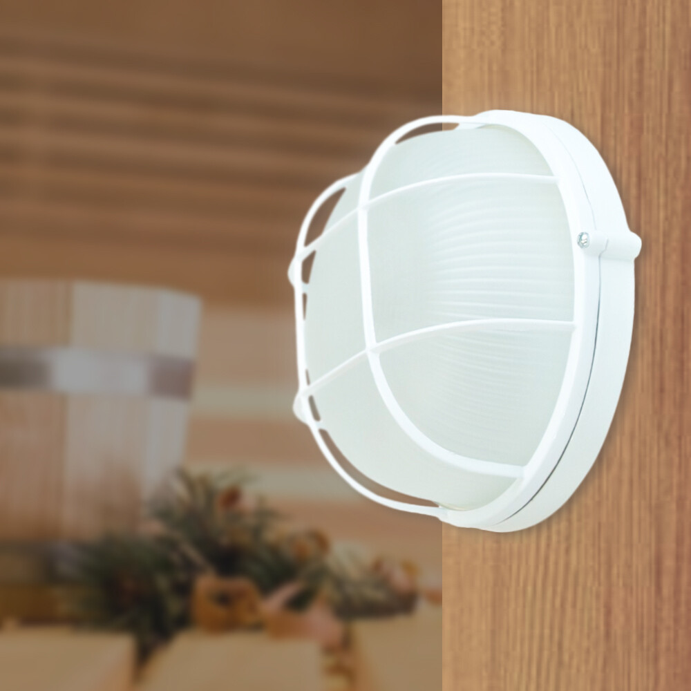 Светильник накладной Svet НБП 03-60-002 E27 60 Вт IP54 белый с решеткой призма (1301-00060)