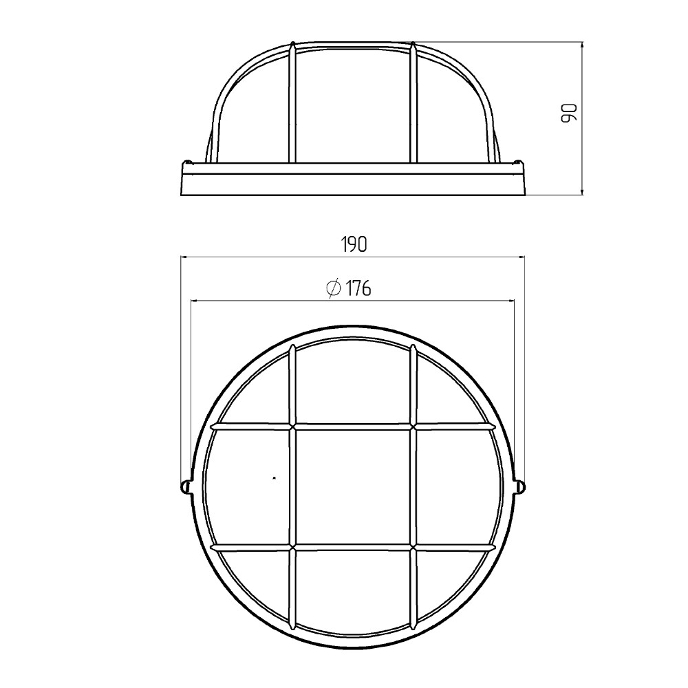 Светильник накладной Svet НБП 03-60-002 E27 60 Вт IP54 белый с решеткой призма (1301-00060)