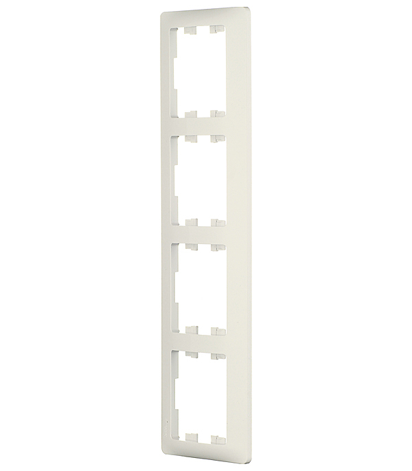 Рамка Systeme Electric Glossa четырехместная белая (GSL000104)
