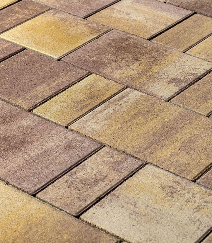 Плитка тротуарная разноразмерная Старый город Ландхаус 2.0 color mix Степь Braer (12,9 кв.м)