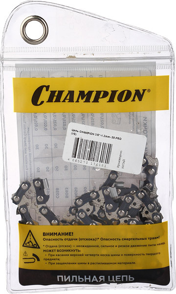 Цепь Champion 16" шаг 3/8" паз 1,3 мм 55 звеньев (A050-VS-55E)