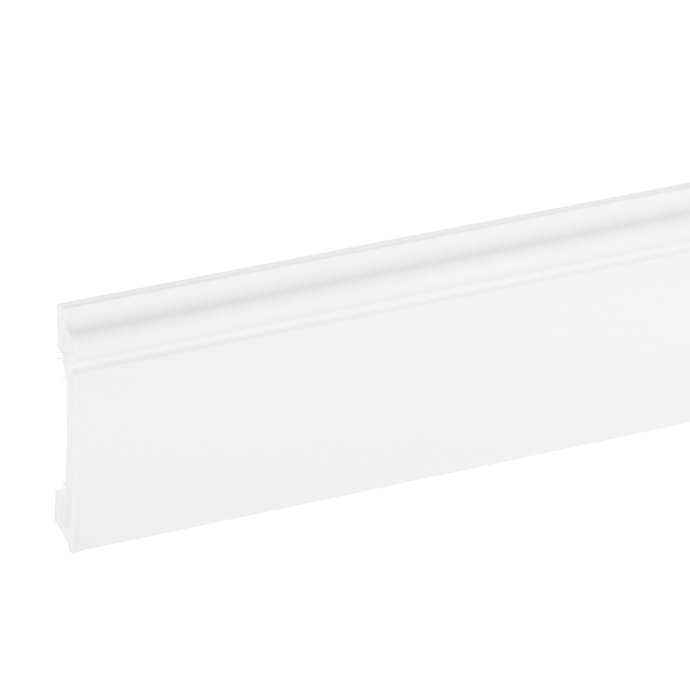 Плинтус экополимер Cosca 79х13х2000 мм белый (PX002)