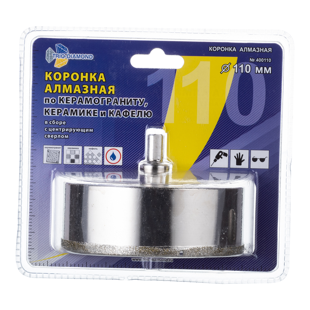 Коронка алмазная Trio-Diamond (400110) по керамограниту d110 мм