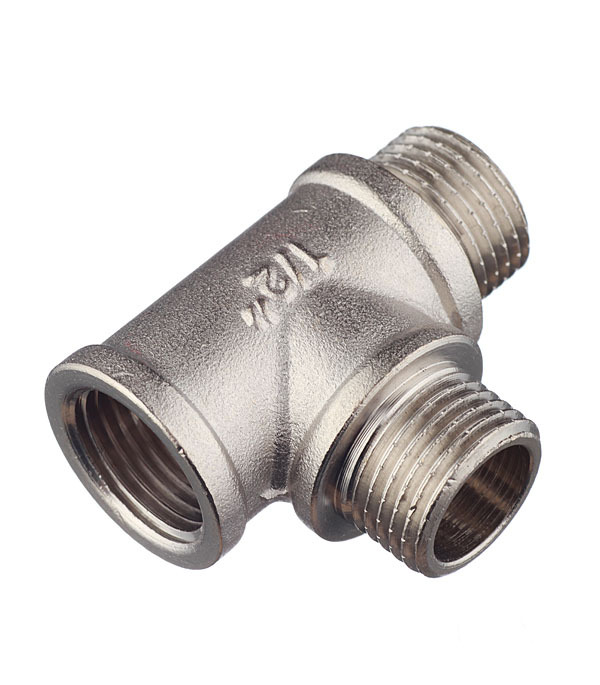 Тройник Valtec 1/2 ВР(г) х 1/2 НР(ш) х 1/2 НР(ш) латунный (VTr.133.N.0004)