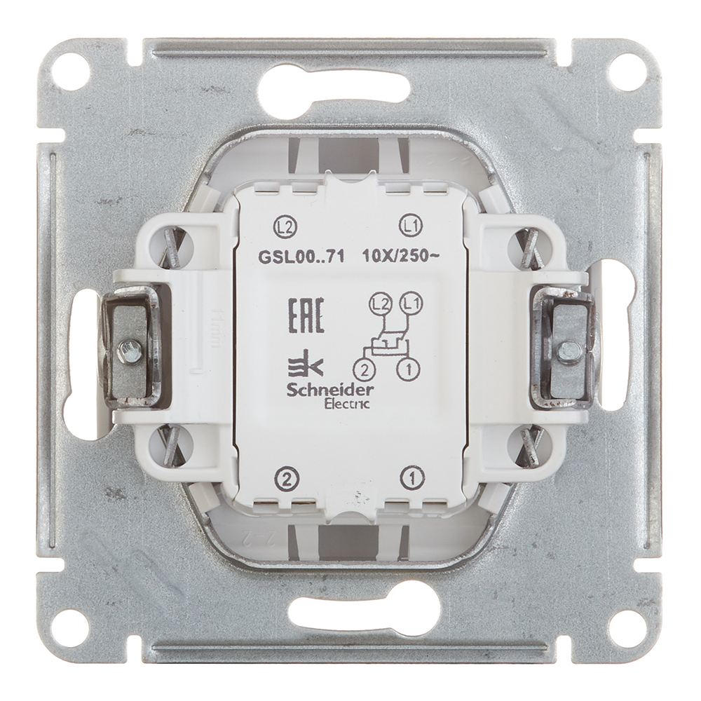 Переключатель Systeme Electric Glossa одноклавишный встраиваемый белый (GSL000171)
