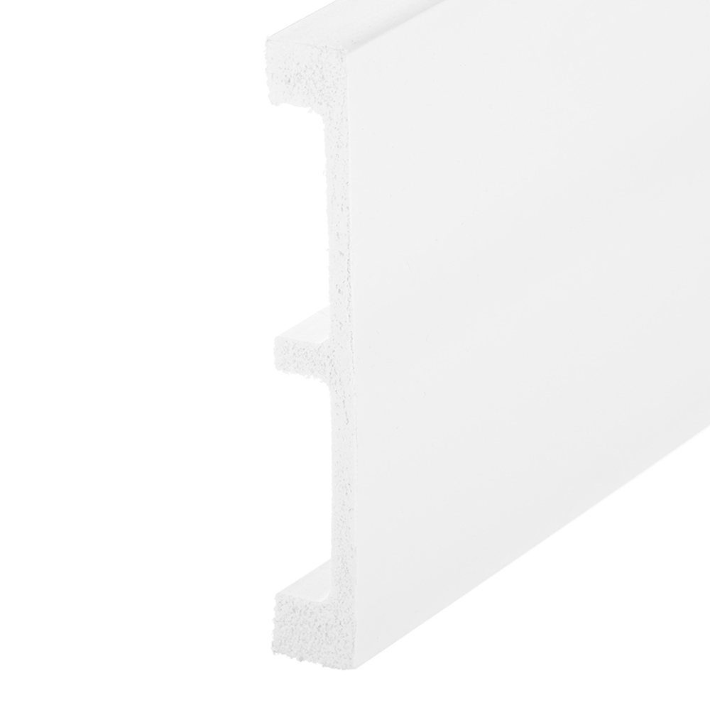 Плинтус экополимер Cosca 99х15х2000 мм белый (PX049)