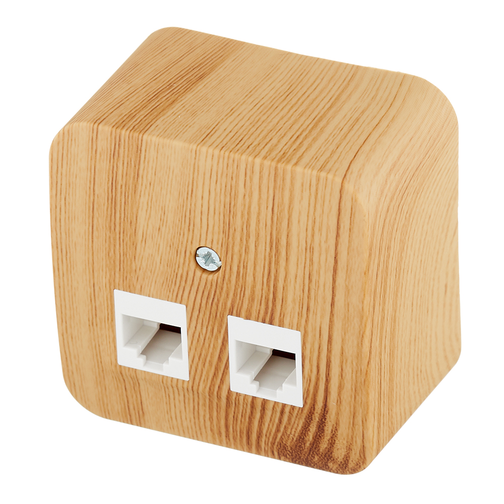 Розетка компьютерная Systeme Electric Blanca накладная ясень 2хRJ45 (BLNIA045455)