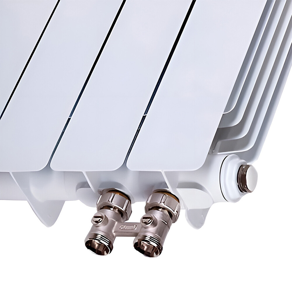 Радиатор биметаллический Rifar Base Ventil 500 мм 8 секций 3/4 нижнее левое подключение белый