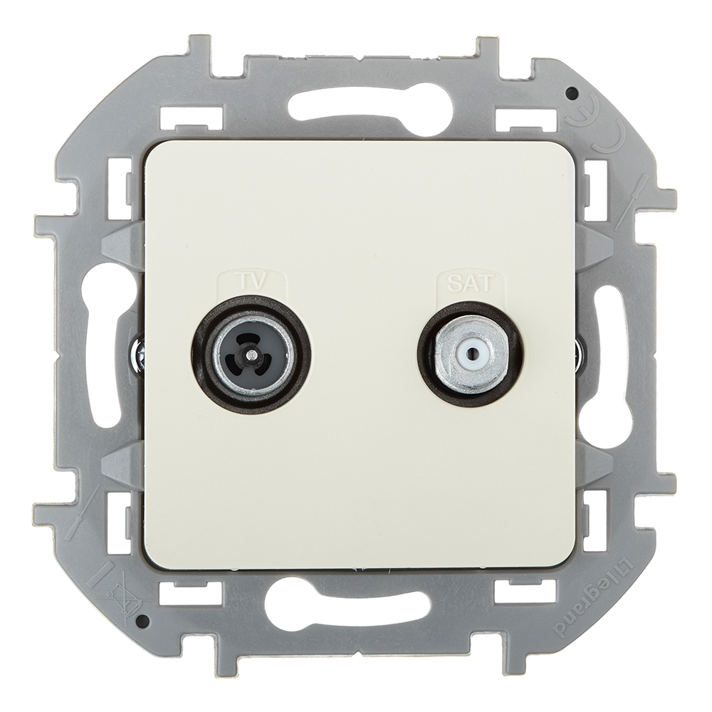 Розетка телевизионная Legrand Inspiria встраиваемая слоновая кость TV-SAT (673881)