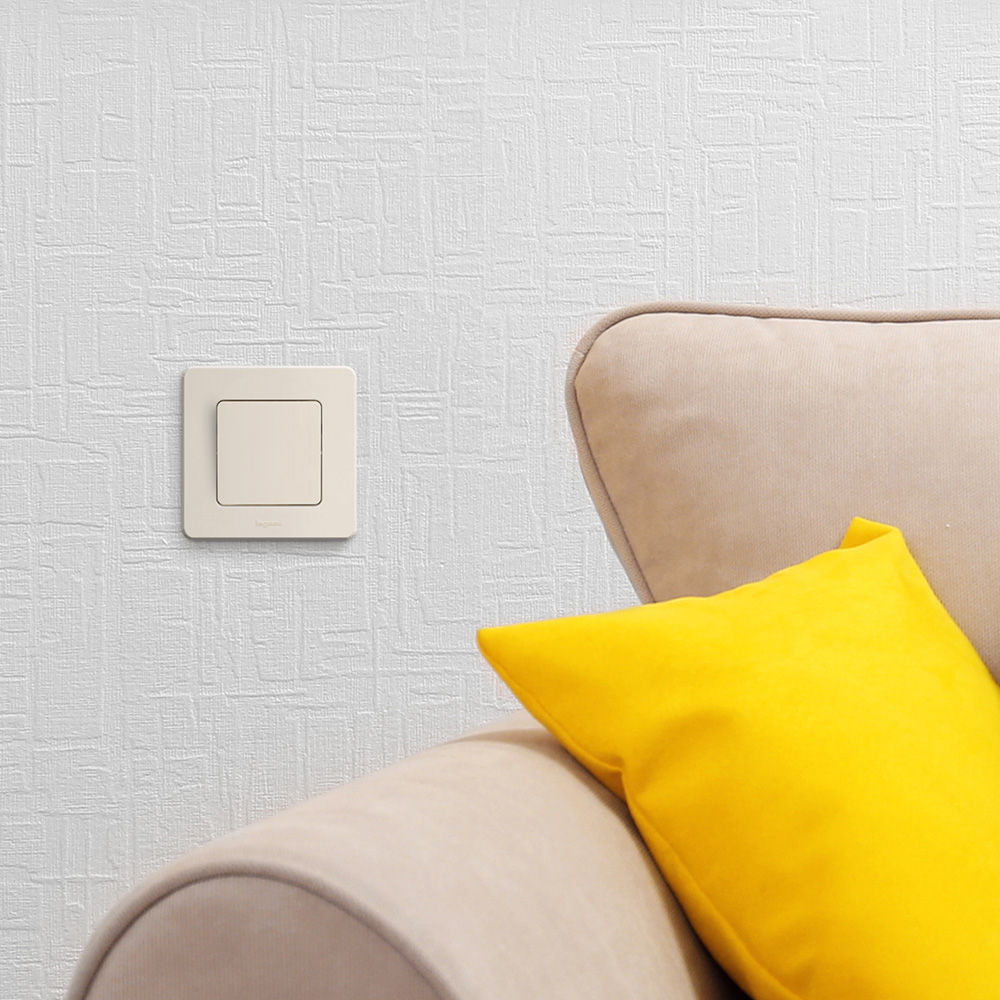 Выключатель Legrand Inspiria одноклавишный встраиваемый слоновая кость (673601)