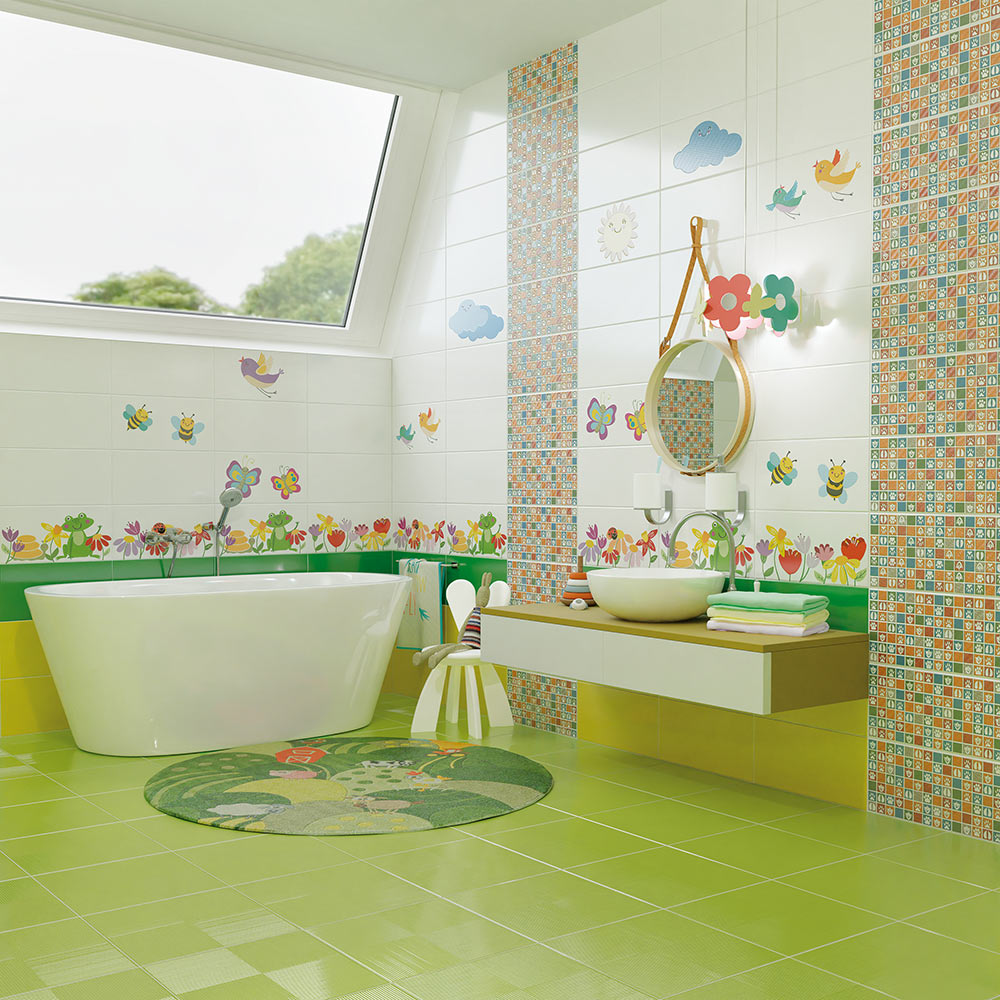 Плитка декор Нефрит Kids многоцветная 400x200x8 мм