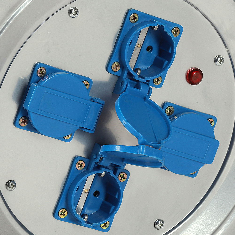 Удлинитель Союз с заземлением 50 м на катушке 4 кВт 4 розетки КГ 3х2,5 кв.мм IP44