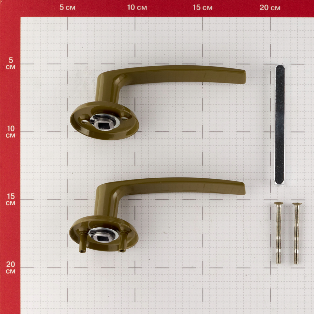 Ручка дверная круглая розетка фисташка (680207)