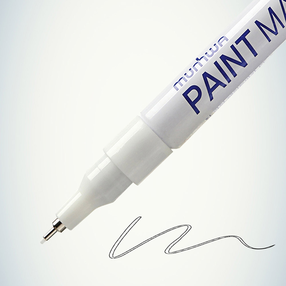 Маркер лаковый MunHwa Extra Fine белый грифель 1 мм