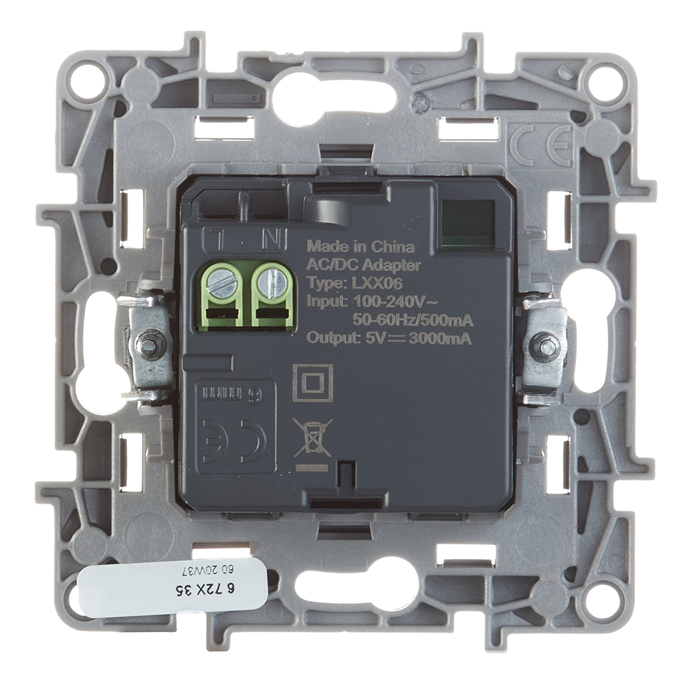 Розетка USB Legrand Etika встраиваемая алюминий 2хUSB Type-C (672435)