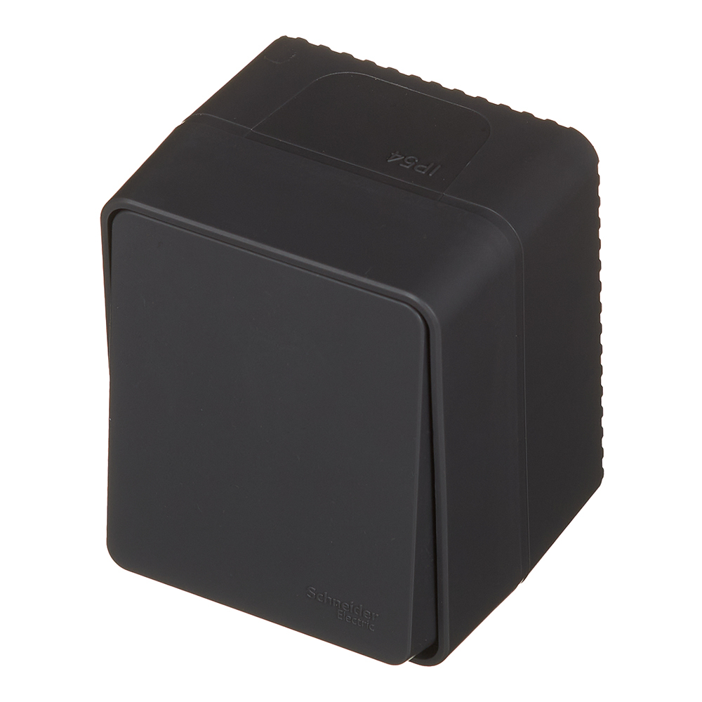 Переключатель Systeme Electric AtlasDesign Profi54 одноклавишный накладной антрацит (ATN544061)