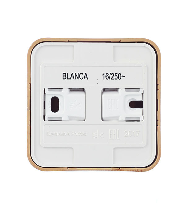 Розетка Systeme Electric Blanca накладная ясень со шторками (BLNRA011115)