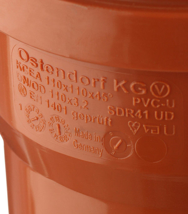 Тройник Ostendorf KGEA d110 мм 45° пластиковый для наружной канализации (220300)