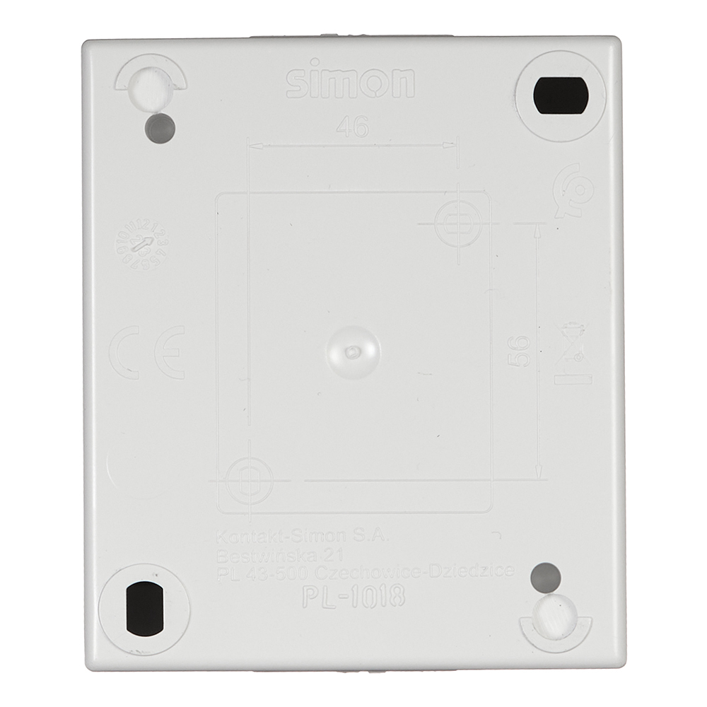 Розетка Simon 15 Aqua накладная белая со шторками с крышкой (1594432-030)