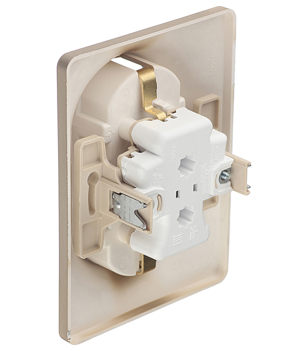 Розетка Systeme Electric Glossa встраиваемая титан (GSL000424)