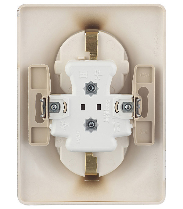 Розетка Systeme Electric Glossa встраиваемая титан (GSL000424)
