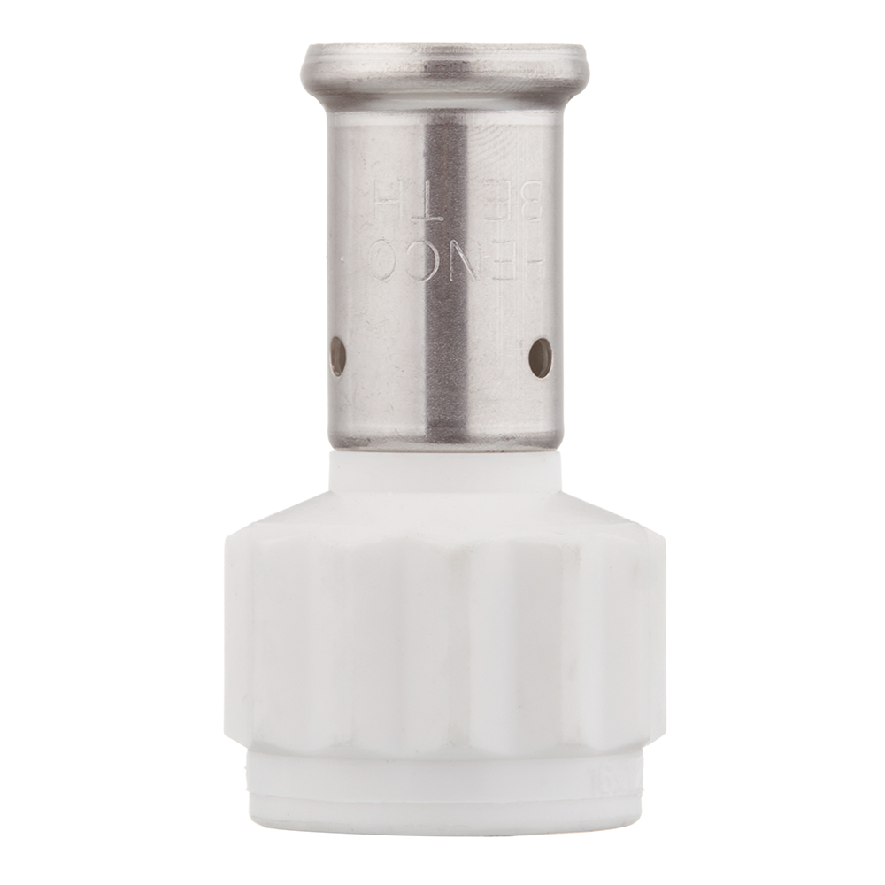 Муфта Henco (18PKW-1604) 16(пресс) х 1/2 ВР(г) PVDF белая