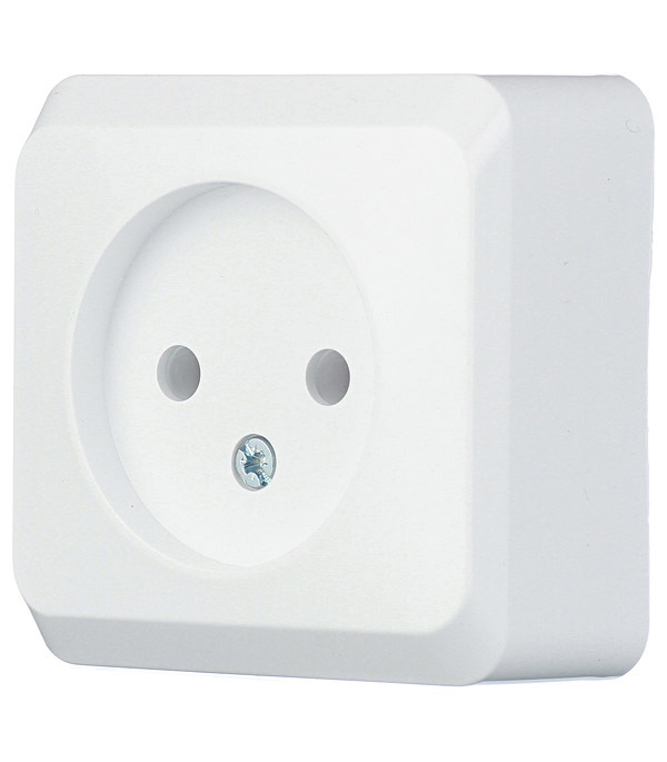 Розетка Systeme Electric Этюд накладная белая (PA16-001B)