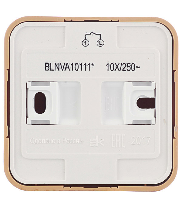 Выключатель Systeme Electric Blanca одноклавишный накладной ясень с подсветкой (BLNVA101115)