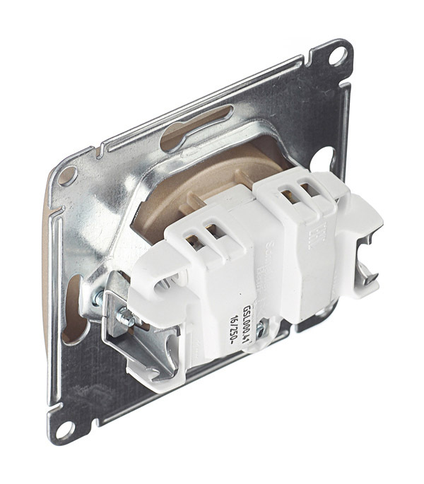 Розетка Systeme Electric Glossa встраиваемая титан (GSL000441)