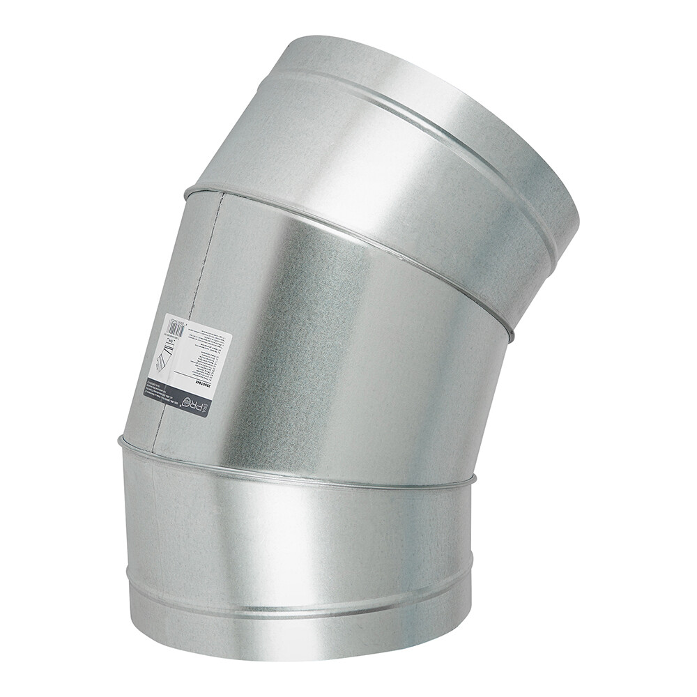 Отвод для круглых воздуховодов d250 мм 45° оцинкованный