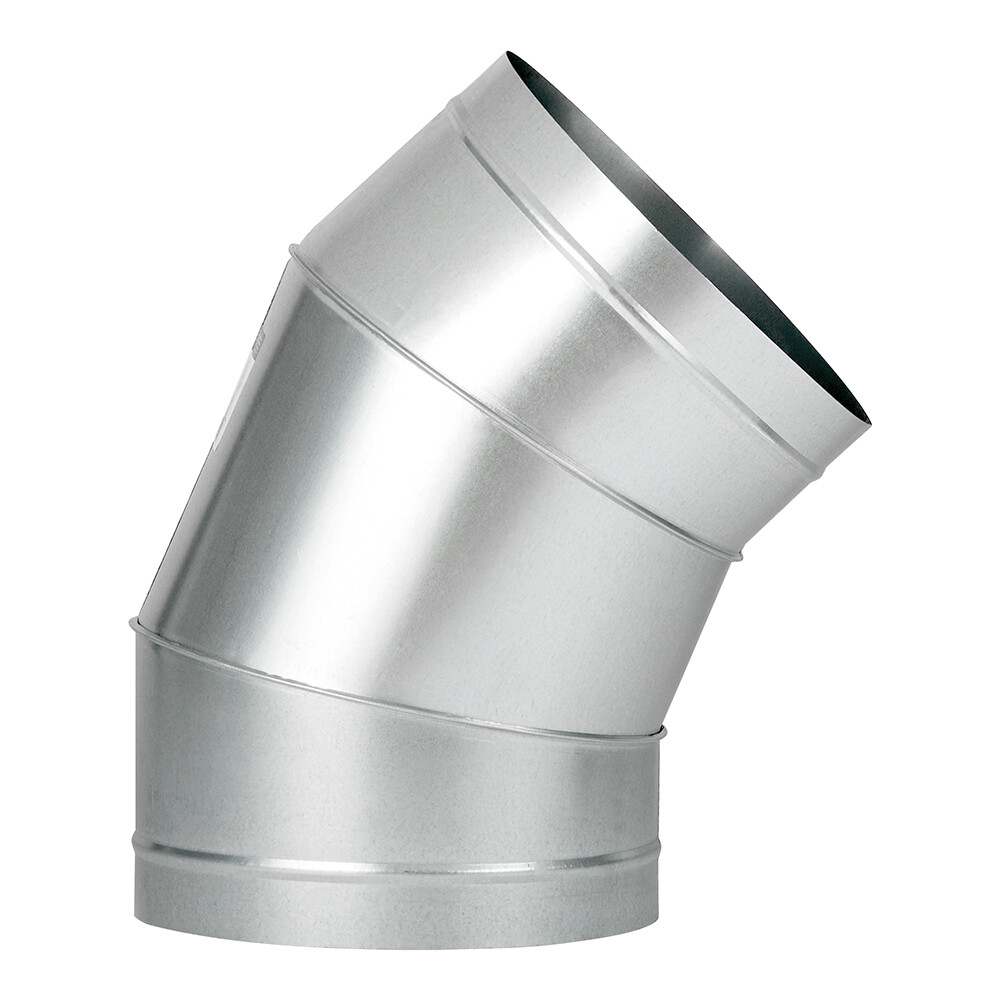 Отвод для круглых воздуховодов d250 мм 45° оцинкованный