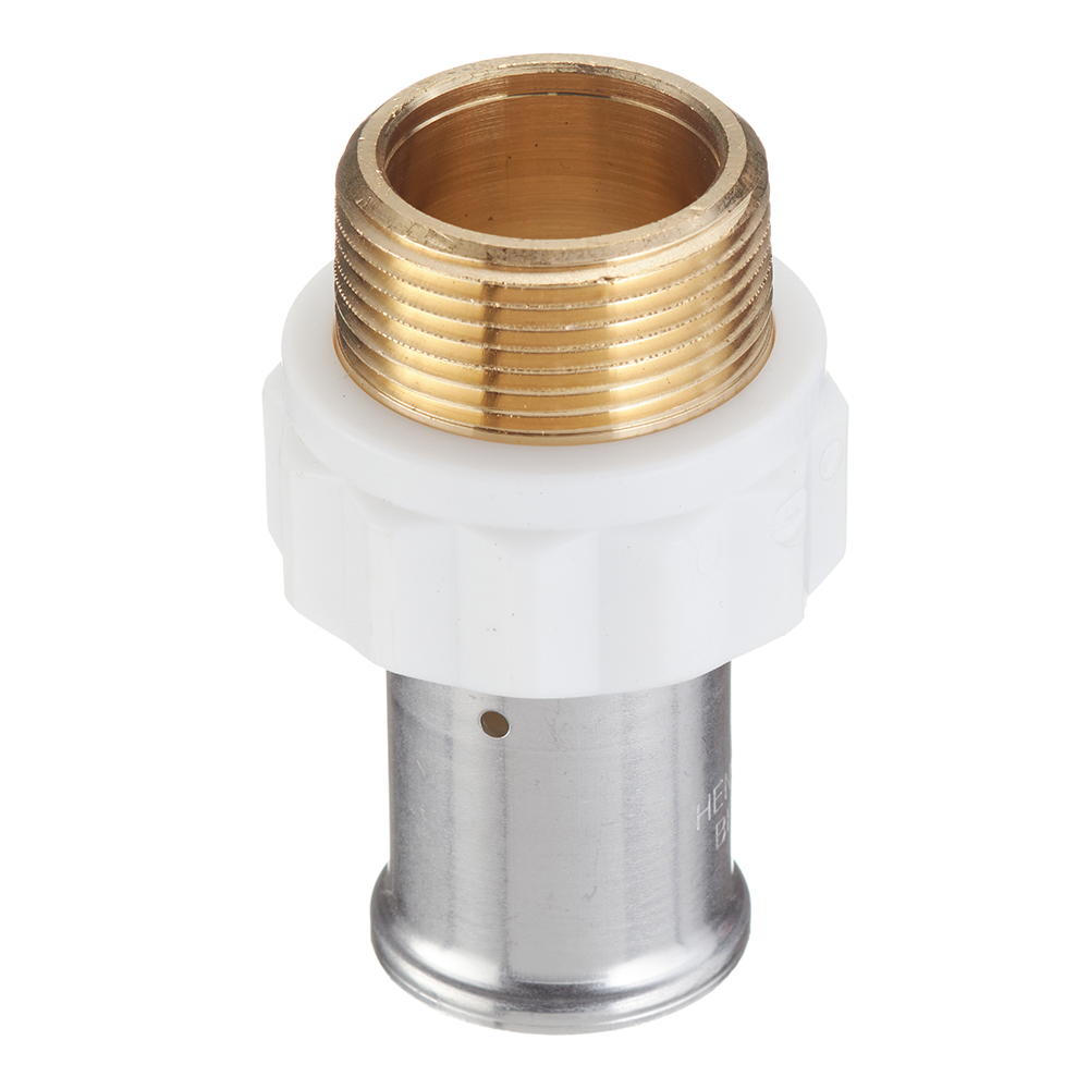 Муфта Henco (17PKW-3207) 32(пресс) х 1 1/4 НР(ш) белая PVDF