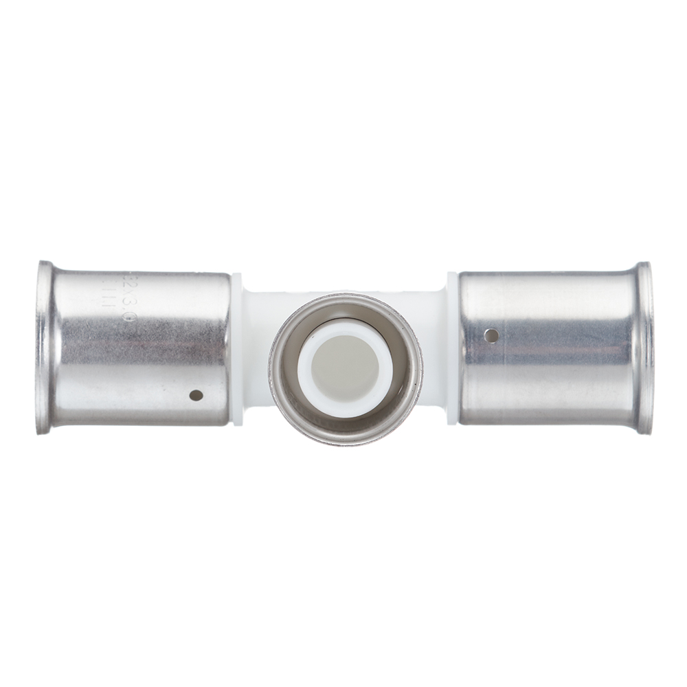 Тройник Henco (10PKW-322632) 32(пресс) х 26(пресс) х 32(пресс) белый PVDF