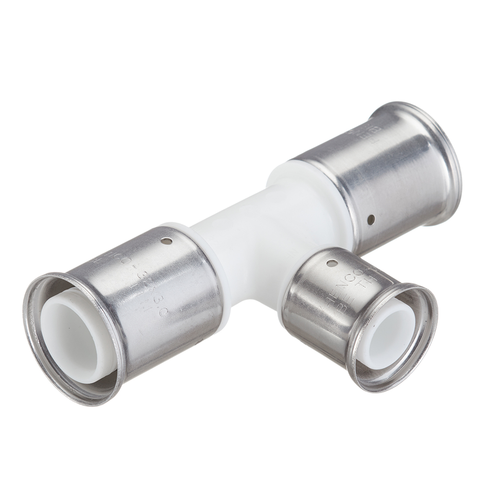 Тройник Henco (10PKW-322632) 32(пресс) х 26(пресс) х 32(пресс) белый PVDF