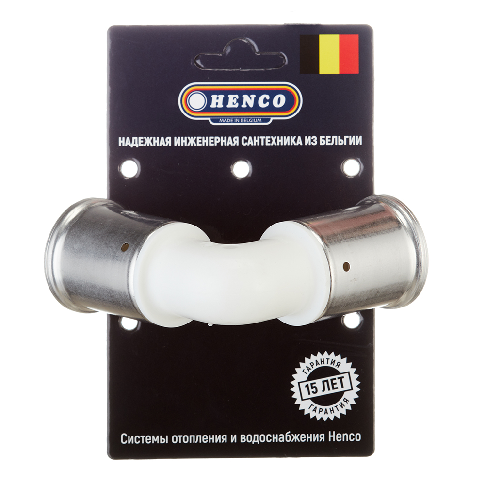Угол Henco (1PKW-3232) 32(пресс) х 32(пресс) белый PVDF