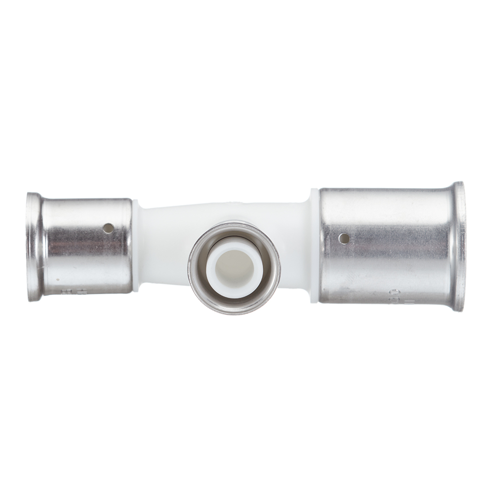 Тройник Henco (11PKW-322026) 32(пресс) х 20(пресс) х 26(пресс) белый PVDF