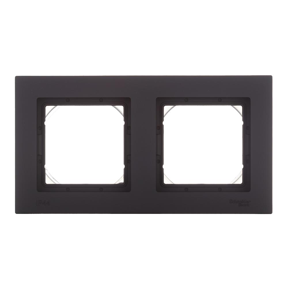 Рамка Systeme Electric AtlasDesign Aqua двухместная карбон (ATN441002)